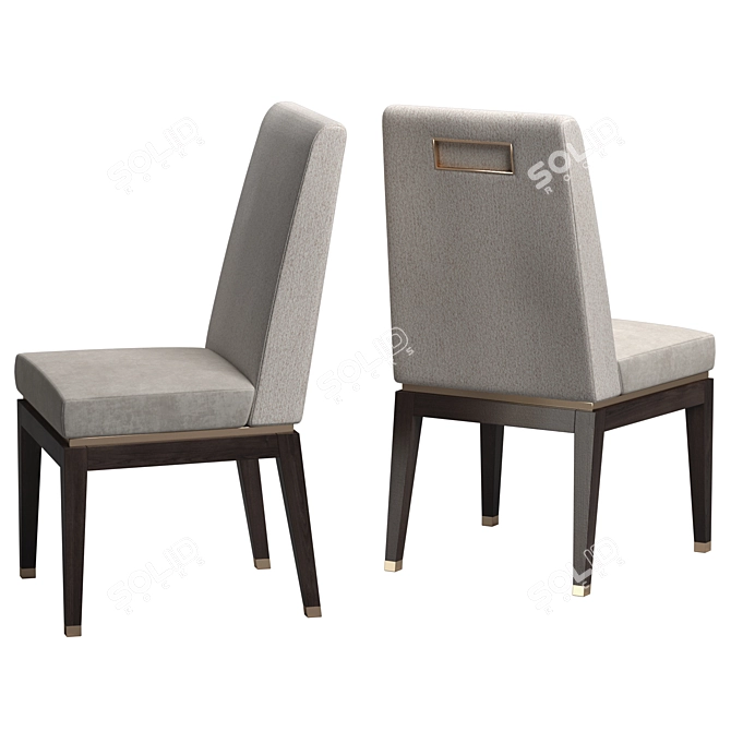 Elegant Edinburg Desk & Bahru Chair 3D model image 4
