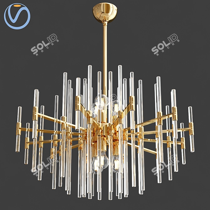 Elegant Mora Pendant Gold 3D model image 1