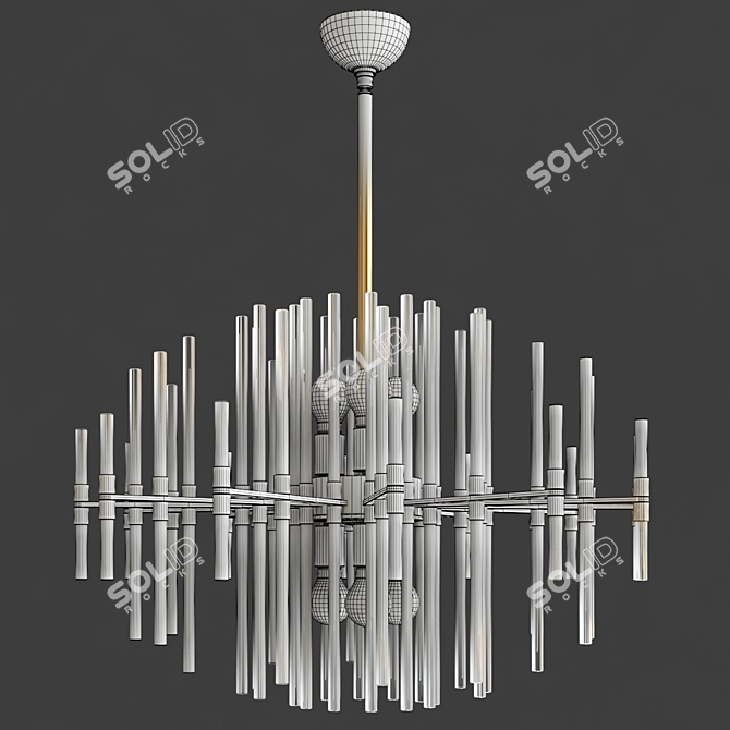 Elegant Mora Pendant Gold 3D model image 3