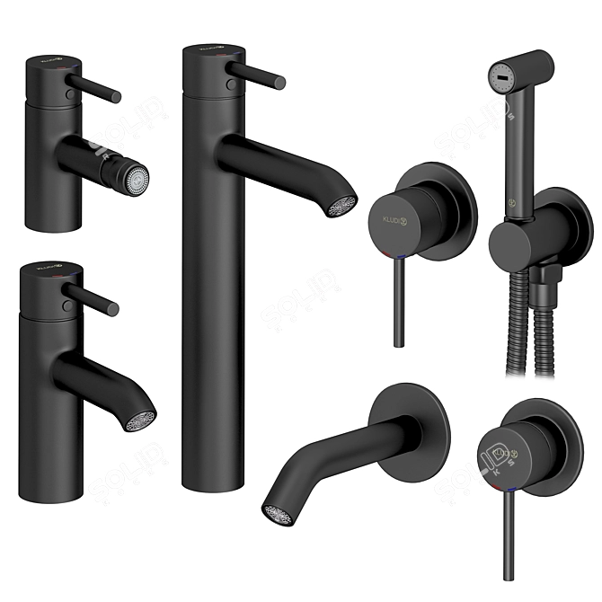 Kludi Bozz Shower Set | Adjustable Watering Can 3D model image 8