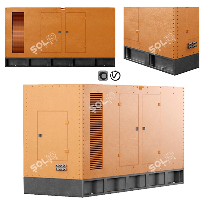 High Detail 15Kva Electric Generator 3D model image 1