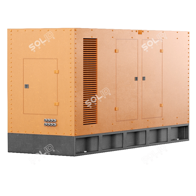 High Detail 15Kva Electric Generator 3D model image 3