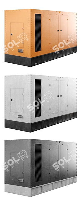 High Detail 15Kva Electric Generator 3D model image 8