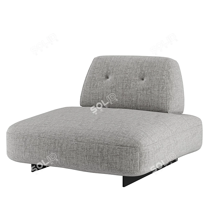 Elegant Lago Sand Sofa: Timeless Style 3D model image 2