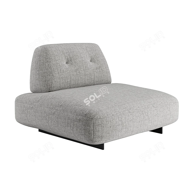 Elegant Lago Sand Sofa: Timeless Style 3D model image 6