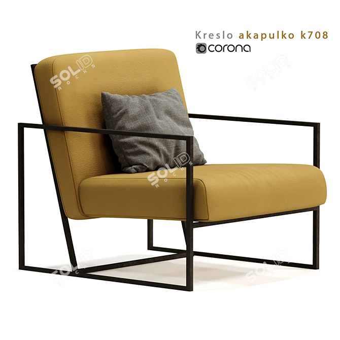 Acapulco Armchair- Trendy Comfort 3D model image 2