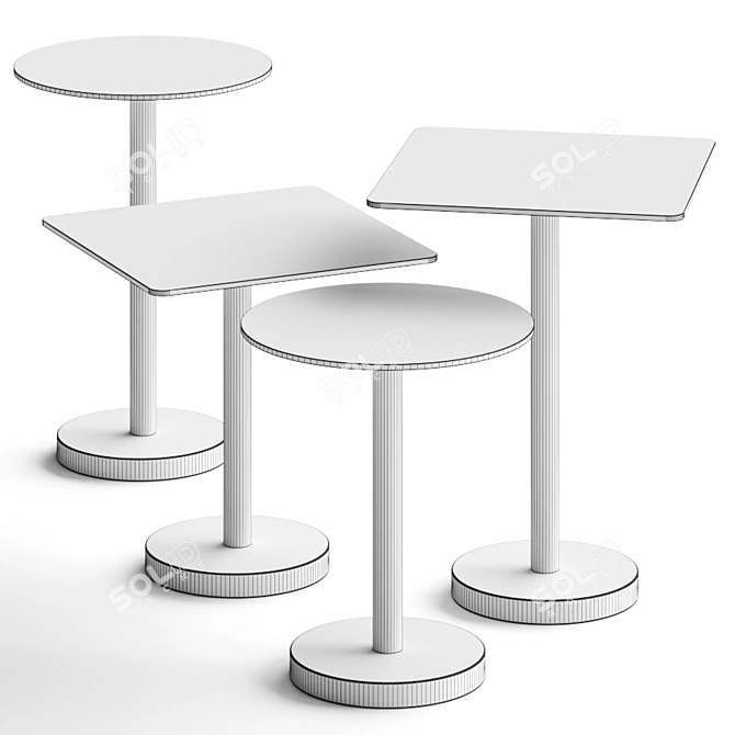 Modern Minimalist Side Tables by Rodolfo Dordoni 3D model image 2