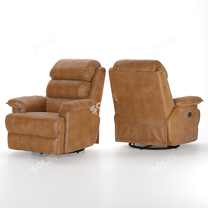 Modern Comfort Recliner Sofa 3D model image 1