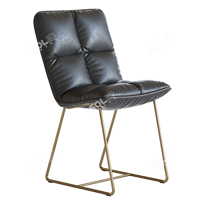 Ethereal Leather Chair 3D model image 2