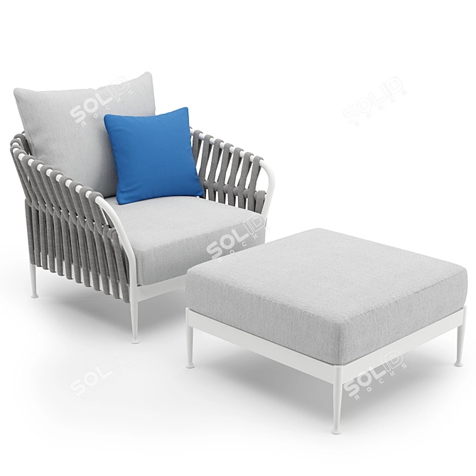 Sleek Outdoor Comfort: Talenti Frame Armchair 3D model image 1