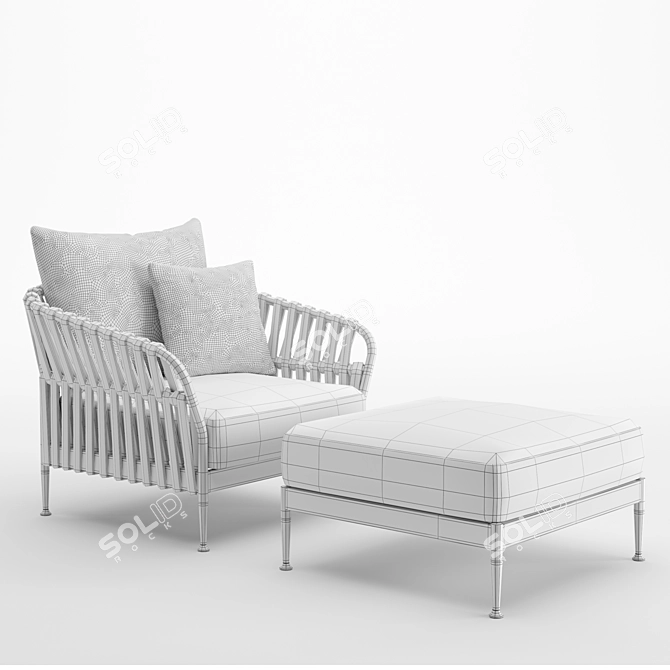 Sleek Outdoor Comfort: Talenti Frame Armchair 3D model image 4
