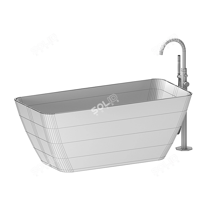 Omnires Parma Bath: Stylish and Functional 3D model image 3