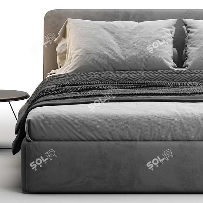 Sleek Bonaldo True Bed: Modern Elegance 3D model image 3