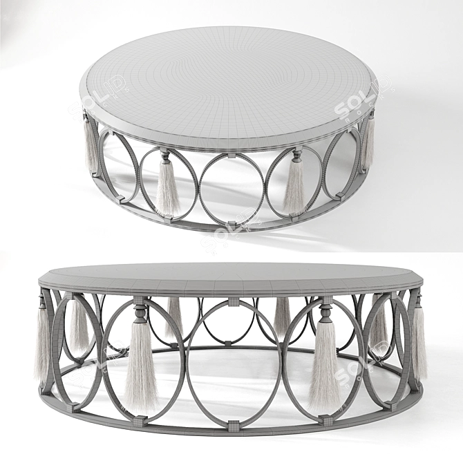 Sleek DOLFI Side Table: Elegant and Versatile 3D model image 3