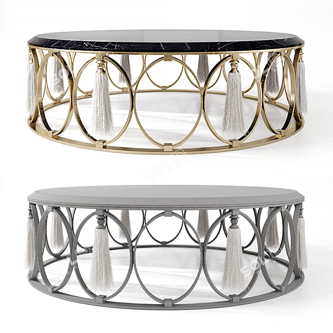 Sleek DOLFI Side Table: Elegant and Versatile 3D model image 4