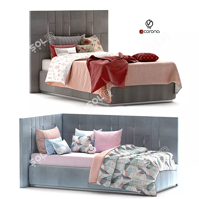 Light and Comfy Day Bed 3D model image 1