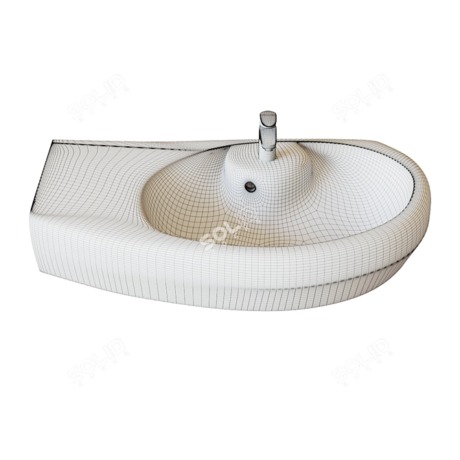 Title: Roca Dama Senso Compacto Washbasin 3D model image 2