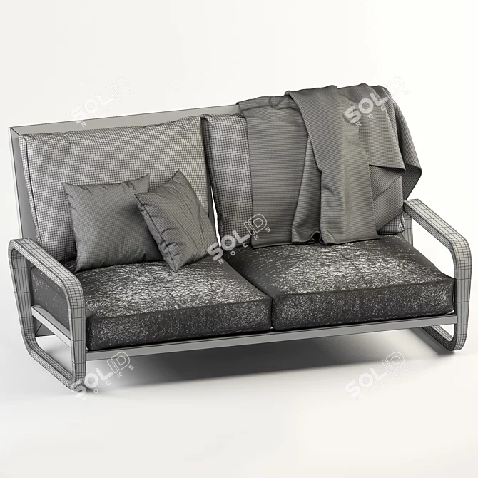 Cozy Comfort Sofa Blanket 3D model image 5