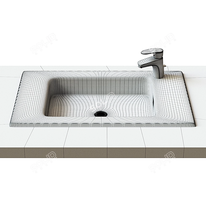 Roca Debba Unik Washbasin 60x36 cm - Furniture Essential 3D model image 2