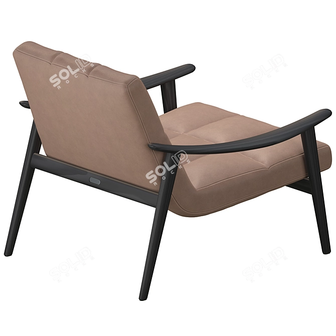 Luxury Fynn Leather Armchair 3D model image 4