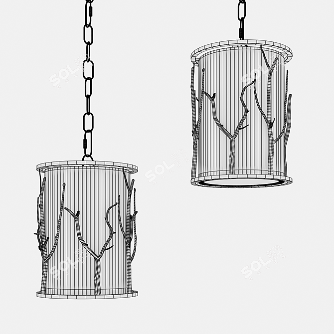 Modern Pendant Light - Delaporte 3D model image 2