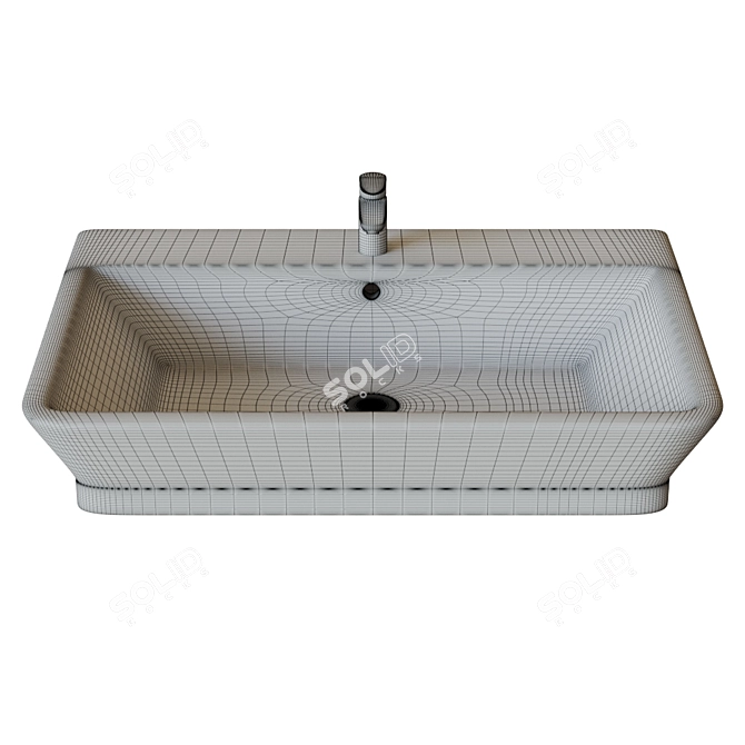 Roca The Gap Wall-Hung Washbasin 3D model image 2