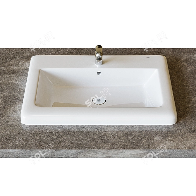 Modern Roca Washbasin Set 3D model image 1