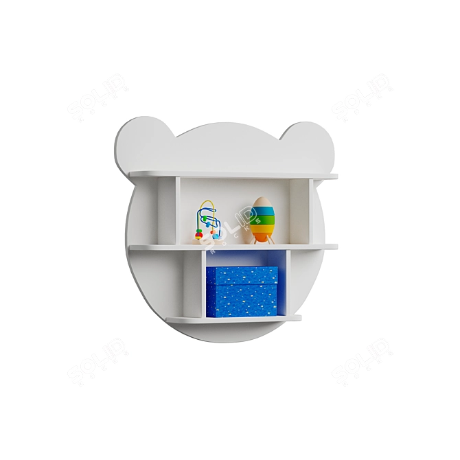 Cute Bear Wall Shelf 3D model image 2