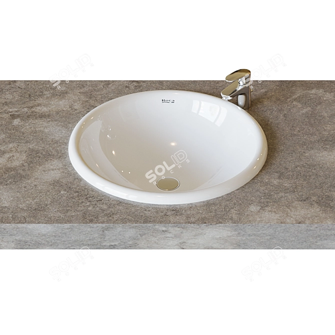 Roca Foro D40 Washbasin: Stylish and Compact 3D model image 1