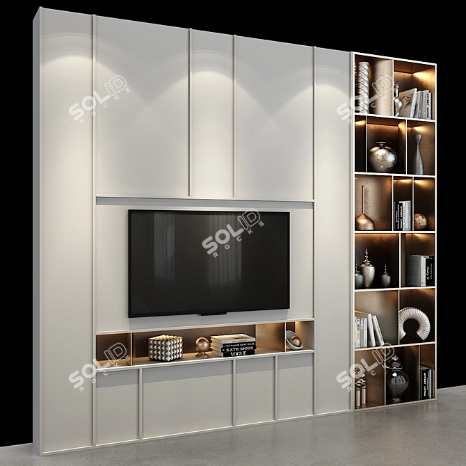 Stylish TV Stand 0328 3D model image 3