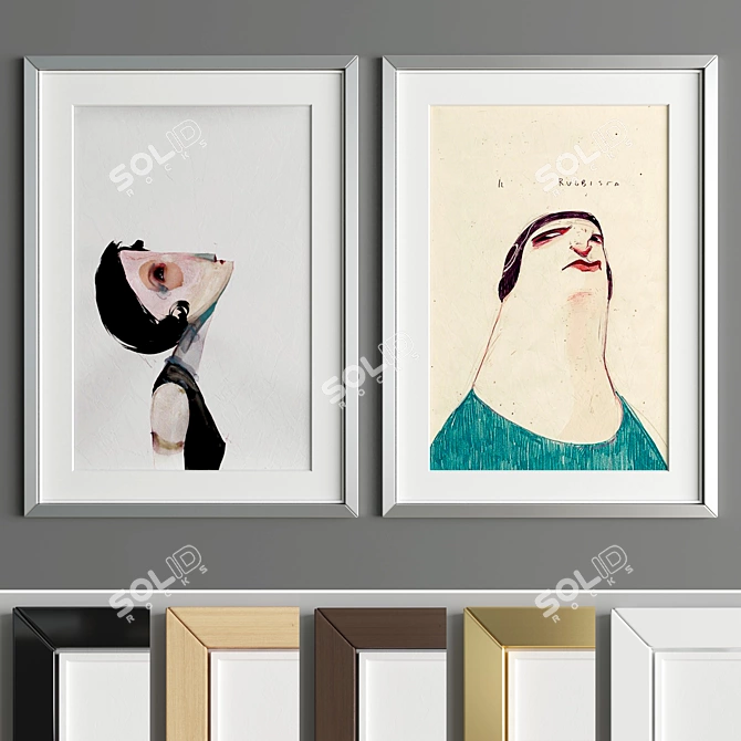 Elegant Art Frame Collection 3D model image 3