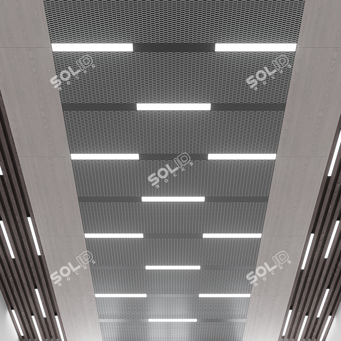 Decorative Ceiling with Lighting 3D model image 2