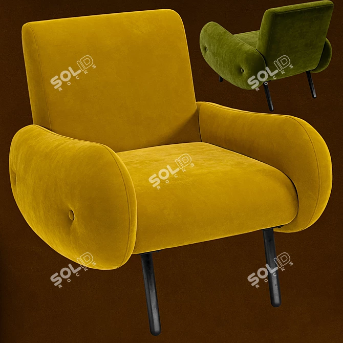 Watford Armchair: Modern Design, PBR Materials 3D model image 3