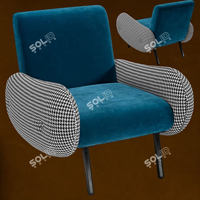 Watford Armchair: Modern Design, PBR Materials 3D model image 4