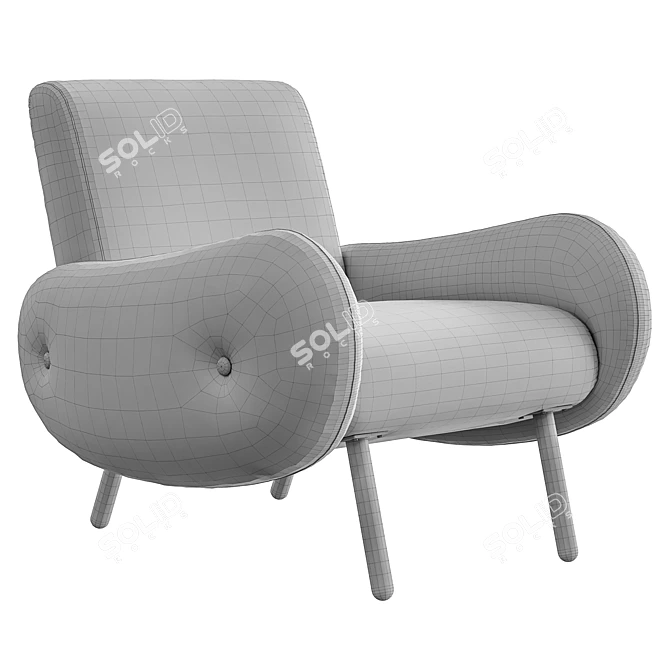Watford Armchair: Modern Design, PBR Materials 3D model image 5