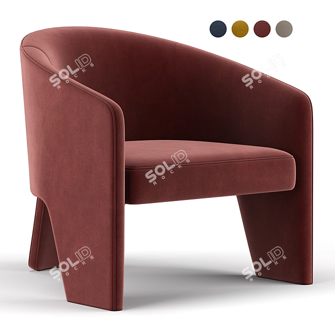 Fae Accent Chair: A Cozy Addition to Any Space 3D model image 1