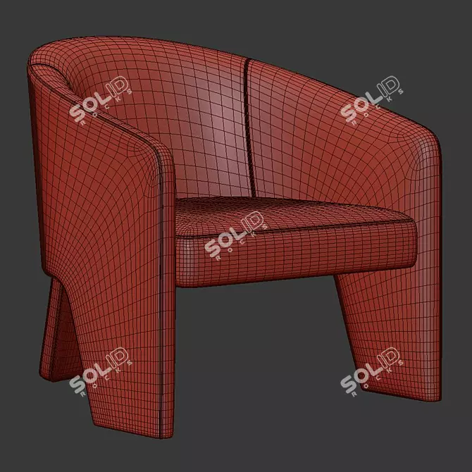 Fae Accent Chair: A Cozy Addition to Any Space 3D model image 5