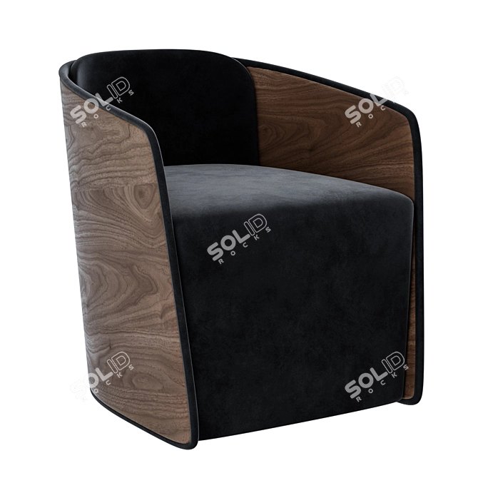 Sleek and Modern Atticus Chair 3D model image 2