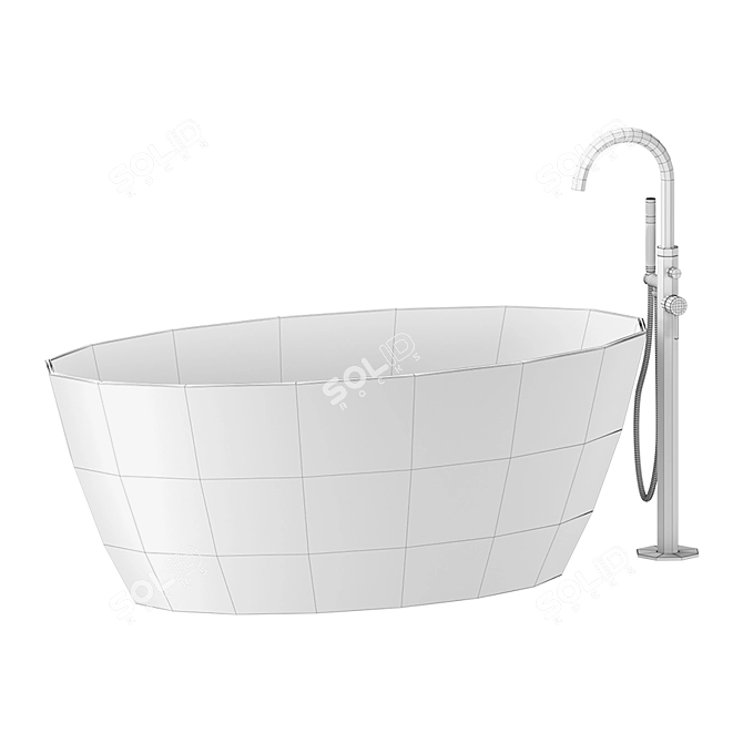 Siena Bath with Omnires Y Mixer 3D model image 3