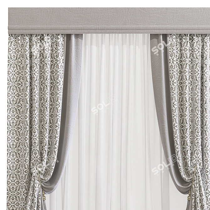 Elegant Drapery 829 3D model image 2