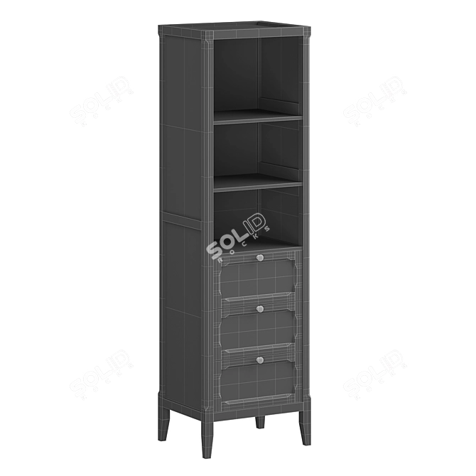 Eugénie Shelving Unit: Stylish Storage Solution 3D model image 3