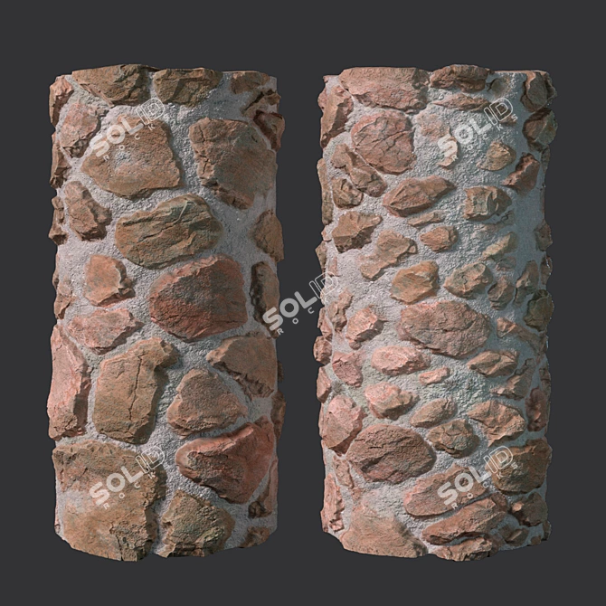 2-in-1 Stone Tiles: Perfect Texture 3D model image 2