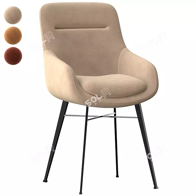 Elegant 2015 Dining Chair 3D model image 1