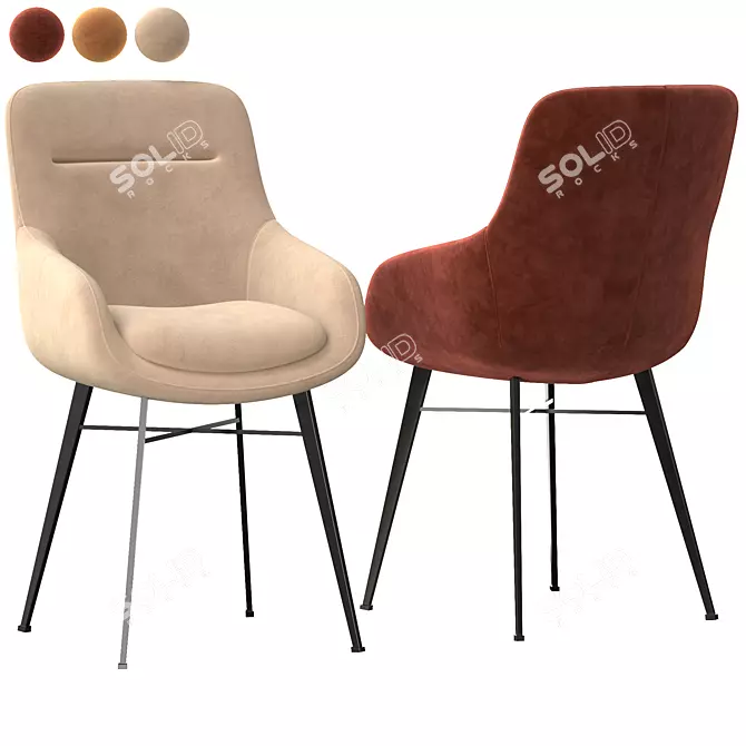 Elegant 2015 Dining Chair 3D model image 3