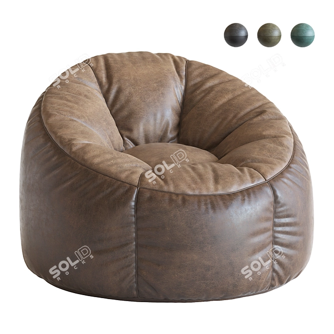 Cozy Comfy Bean Bag Chair 3D model image 1