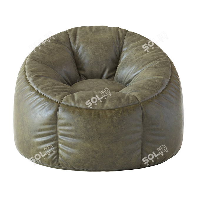 Cozy Comfy Bean Bag Chair 3D model image 2