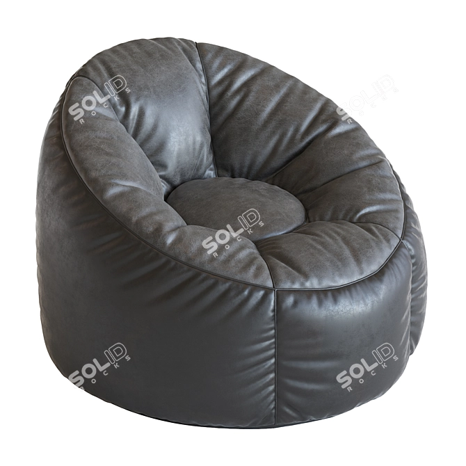 Cozy Comfy Bean Bag Chair 3D model image 3