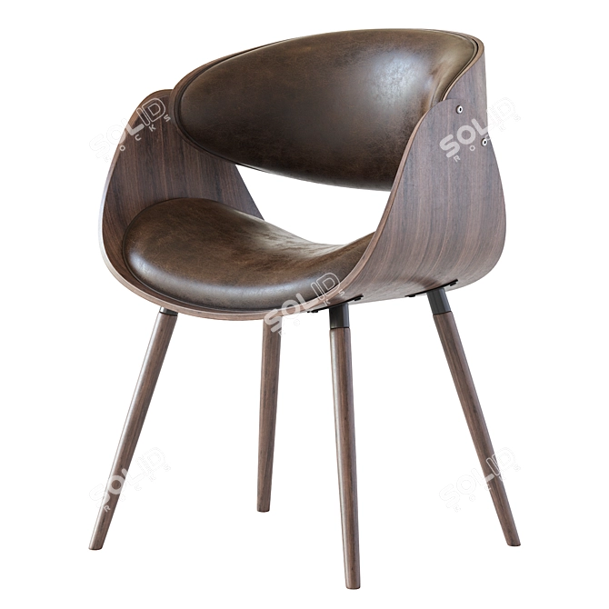 Corvus Mid-century Accent Chair - Stylish Comfort for Any Space 3D model image 2