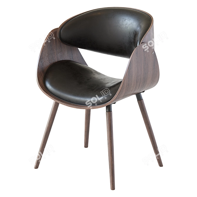 Corvus Mid-century Accent Chair - Stylish Comfort for Any Space 3D model image 4