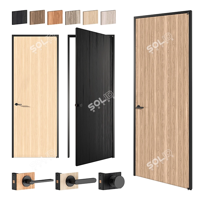 Aladin Swing Plain 03: Sleek and Sophisticated Door by Glas Italia 3D model image 1